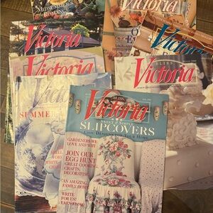 Vintage Victoria Magazine Collection set of 8 with Assorted Covers​